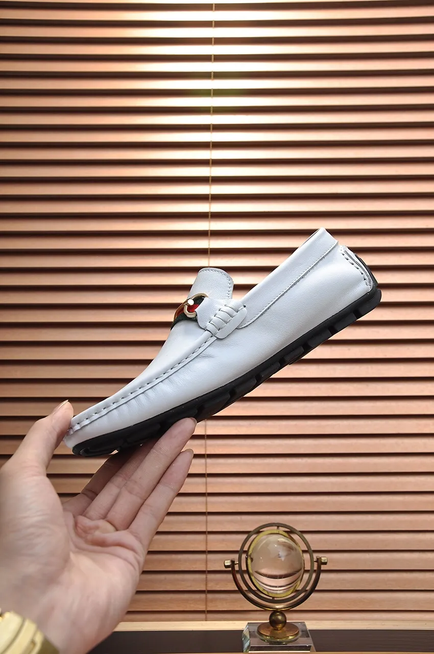 Men's Men's Shoes 💰400💶[Gucci] New 🍀Gucci* - top version Gucci Peas Shoes! Made of imported original cowhide, the first layer of single leather is comfortable and lining! Original wear-resistant rubber outsole! High quality products! Code number 38-44!